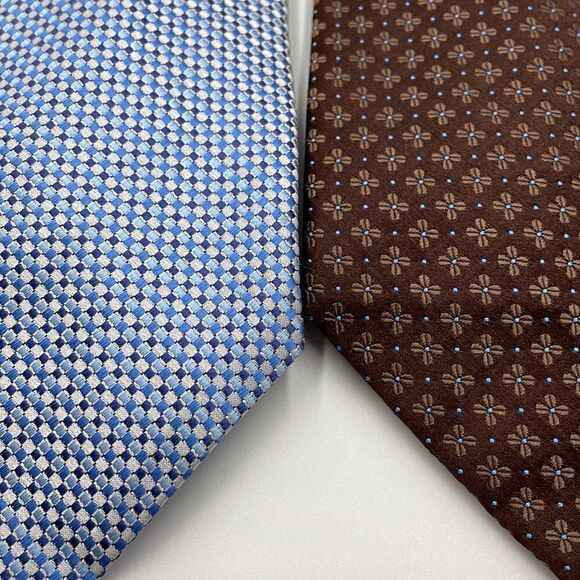 Bundle of two blue and brown Geoffrey Beene ties - Picture 2 of 7